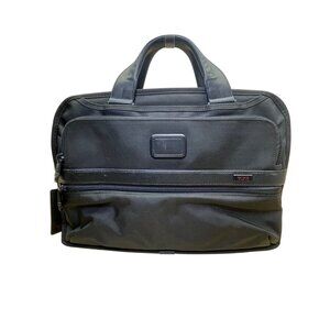 Tumi Men’s Black Nylon Multiple Compartments Durable Briefcase Messenger Bag